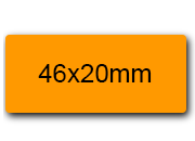 wereinaristea EtichetteAutoadesive 46x20mm(20x46) Carta ARANCIONE, adesivo permanente, su foglietti da cm 15,2x12,5. 15 etichette per foglietto.