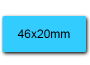 wereinaristea EtichetteAutoadesive 46x20mm(20x46) Carta BLU, adesivo permanente, su foglietti da cm 15,2x12,5. 15 etichette per foglietto SOG10033BL