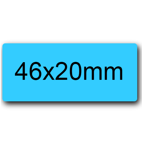 wereinaristea EtichetteAutoadesive 46x20mm(20x46) Carta BLU, adesivo permanente, su foglietti da cm 15,2x12,5. 15 etichette per foglietto.