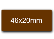 wereinaristea EtichetteAutoadesive 46x20mm(20x46) Carta MARRONE, adesivo permanente, su foglietti da cm 15,2x12,5. 15 etichette per foglietto SOG10033ma