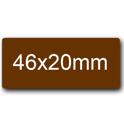 wereinaristea EtichetteAutoadesive 46x20mm(20x46) Carta MARRONE, adesivo permanente, su foglietti da cm 15,2x12,5. 15 etichette per foglietto.