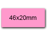 wereinaristea EtichetteAutoadesive 46x20mm(20x46) Carta ROSA, adesivo permanente, su foglietti da cm 15,2x12,5. 15 etichette per foglietto.