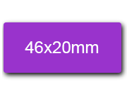 wereinaristea EtichetteAutoadesive 46x20mm(20x46) Carta VIOLA, adesivo permanente, su foglietti da cm 15,2x12,5. 15 etichette per foglietto.