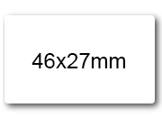 wereinaristea EtichetteAutoadesive 46x27mm(27x46) Carta BIANCO, adesivo permanente, su foglietti da cm 15,2x12,5. 12 etichette per foglietto.