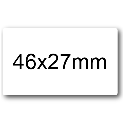 wereinaristea EtichetteAutoadesive 46x27mm(27x46) Carta BIANCO, adesivo RIMOVIBILE, su foglietti da cm 15,2x12,5. 12 etichette per foglietto.