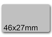 wereinaristea EtichetteAutoadesive 46x27mm(27x46) Carta ARGENTO, adesivo permanente, su foglietti da cm 15,2x12,5. 12 etichette per foglietto.