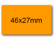 wereinaristea EtichetteAutoadesive 46x27mm(27x46) Carta ARANCIONE, adesivo permanente, su foglietti da cm 15,2x12,5. 12 etichette per foglietto.