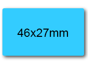 wereinaristea EtichetteAutoadesive 46x27mm(27x46) Carta BLU, adesivo permanente, su foglietti da cm 15,2x12,5. 12 etichette per foglietto.