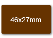 wereinaristea EtichetteAutoadesive 46x27mm(27x46) Carta MARRONE, adesivo permanente, su foglietti da cm 15,2x12,5. 12 etichette per foglietto SOG10034ma