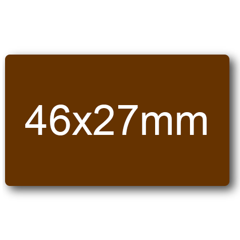wereinaristea EtichetteAutoadesive 46x27mm(27x46) Carta MARRONE, adesivo permanente, su foglietti da cm 15,2x12,5. 12 etichette per foglietto.