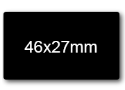 wereinaristea EtichetteAutoadesive 46x27mm(27x46) Carta NERO, adesivo permanente, su foglietti da cm 15,2x12,5. 12 etichette per foglietto SOG10034ne