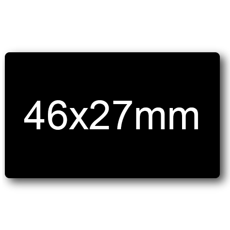 wereinaristea EtichetteAutoadesive 46x27mm(27x46) Carta NERO, adesivo permanente, su foglietti da cm 15,2x12,5. 12 etichette per foglietto.