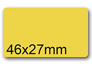 wereinaristea EtichetteAutoadesive 46x27mm(27x46) Carta ORO, adesivo permanente, su foglietti da cm 15,2x12,5. 12 etichette per foglietto.