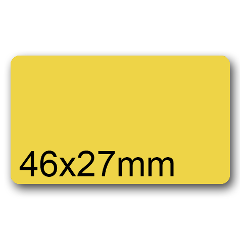 wereinaristea EtichetteAutoadesive 46x27mm(27x46) Carta ORO, adesivo permanente, su foglietti da cm 15,2x12,5. 12 etichette per foglietto.