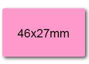 wereinaristea EtichetteAutoadesive 46x27mm(27x46) Carta ROSA, adesivo permanente, su foglietti da cm 15,2x12,5. 12 etichette per foglietto.