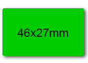 wereinaristea EtichetteAutoadesive 46x27mm(27x46) Carta VERDE, adesivo permanente, su foglietti da cm 15,2x12,5. 12 etichette per foglietto.