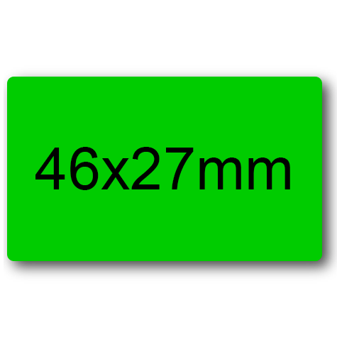 wereinaristea EtichetteAutoadesive 46x27mm(27x46) Carta VERDE, adesivo permanente, su foglietti da cm 15,2x12,5. 12 etichette per foglietto.