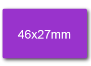 wereinaristea EtichetteAutoadesive 46x27mm(27x46) Carta VIOLA, adesivo permanente, su foglietti da cm 15,2x12,5. 12 etichette per foglietto.
