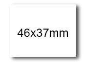 wereinaristea EtichetteAutoadesive 46x37mm(37x46) Carta BIANCO, adesivo RIMOVIBILE, su foglietti da cm 15,2x12,5. 9 etichette per foglietto SOG10035RIM