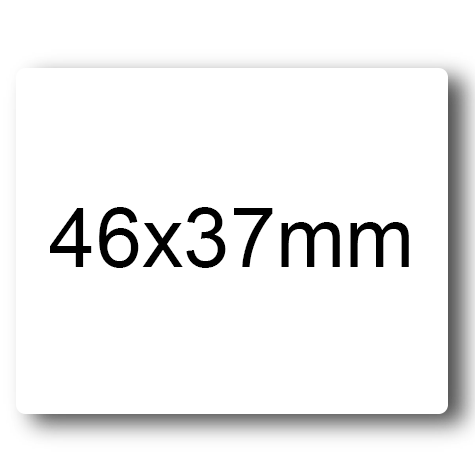 wereinaristea EtichetteAutoadesive 46x37mm(37x46) Carta BIANCO, adesivo permanente, su foglietti da cm 15,2x12,5. 9 etichette per foglietto.