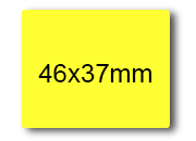 wereinaristea EtichetteAutoadesive 46x37mm(37x46) Carta GIALLO, adesivo permanente, su foglietti da cm 15,2x12,5. 9 etichette per foglietto SOG10035gi