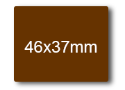 wereinaristea EtichetteAutoadesive 46x37mm(37x46) Carta MARRONE, adesivo permanente, su foglietti da cm 15,2x12,5. 9 etichette per foglietto.