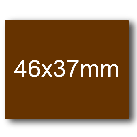 wereinaristea EtichetteAutoadesive 46x37mm(37x46) Carta MARRONE, adesivo permanente, su foglietti da cm 15,2x12,5. 9 etichette per foglietto.