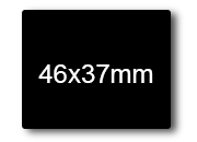 wereinaristea EtichetteAutoadesive 46x37mm(37x46) Carta NERO, adesivo permanente, su foglietti da cm 15,2x12,5. 9 etichette per foglietto SOG10035ne