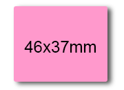 wereinaristea EtichetteAutoadesive 46x37mm(37x46) Carta ROSA, adesivo permanente, su foglietti da cm 15,2x12,5. 9 etichette per foglietto.