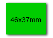 wereinaristea EtichetteAutoadesive 46x37mm(37x46) Carta VERDE, adesivo permanente, su foglietti da cm 15,2x12,5. 9 etichette per foglietto SOG10035ve