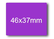 wereinaristea EtichetteAutoadesive 46x37mm(37x46) Carta VIOLA, adesivo permanente, su foglietti da cm 15,2x12,5. 9 etichette per foglietto.