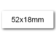 wereinaristea EtichetteAutoadesive 52x18mm(18x52) Carta BIANCO, adesivo RIMOVIBILE, su foglietti da cm 15,2x12,5. 14 etichette per foglietto SOG10036RIM