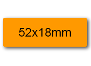 wereinaristea EtichetteAutoadesive 52x18mm(18x52) Carta ARANCIONE, adesivo permanente, su foglietti da cm 15,2x12,5. 9 etichette per foglietto sog10036ar