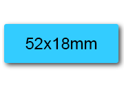 wereinaristea EtichetteAutoadesive 52x18mm(18x52) Carta AZZURRO, adesivo permanente, su foglietti da cm 15,2x12,5. 9 etichette per foglietto sog10036az
