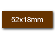 wereinaristea EtichetteAutoadesive 52x18mm(18x52) Carta MARRONE, adesivo permanente, su foglietti da cm 15,2x12,5. 9 etichette per foglietto sog10036ma
