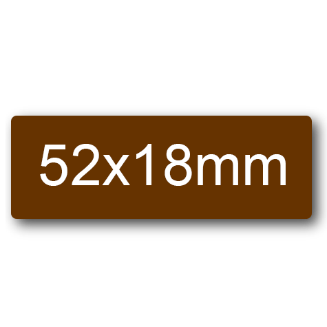 wereinaristea EtichetteAutoadesive 52x18mm(18x52) Carta MARRONE, adesivo permanente, su foglietti da cm 15,2x12,5. 9 etichette per foglietto.