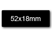 wereinaristea EtichetteAutoadesive 52x18mm(18x52) Carta NERO, adesivo permanente, su foglietti da cm 15,2x12,5. 9 etichette per foglietto.