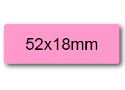 wereinaristea EtichetteAutoadesive 52x18mm(18x52) Carta ROSA, adesivo permanente, su foglietti da cm 15,2x12,5. 9 etichette per foglietto sog10036rs
