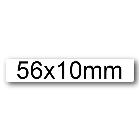 wereinaristea EtichetteAutoadesive 56x10mm(10x56) Carta BIANCO, adesivo RIMOVIBILE, su foglietti da cm 15,2x12,5. 24 etichette per foglietto.