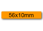 wereinaristea EtichetteAutoadesive 56x10mm(10x56) Carta ARANCIONE adesivo permanente, su foglietti da cm 15,2x12,5. 24 etichette per foglietto sog10037ar