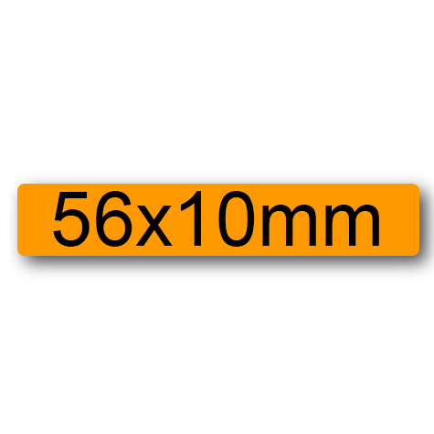 wereinaristea EtichetteAutoadesive 56x10mm(10x56) Carta ARANCIONE adesivo permanente, su foglietti da cm 15,2x12,5. 24 etichette per foglietto.