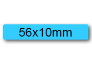 wereinaristea EtichetteAutoadesive 56x10mm(10x56) Carta AZZURRO adesivo permanente, su foglietti da cm 15,2x12,5. 24 etichette per foglietto.