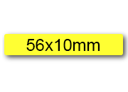 wereinaristea EtichetteAutoadesive 56x10mm(10x56) Carta GIALLO, adesivo permanente, su foglietti da cm 15,2x12,5. 24 etichette per foglietto.