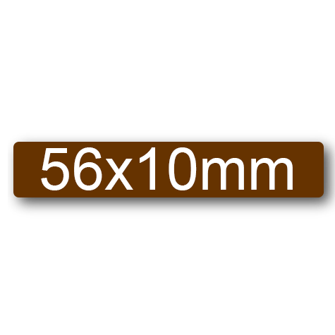 wereinaristea EtichetteAutoadesive 56x10mm(10x56) Carta MARRONE adesivo permanente, su foglietti da cm 15,2x12,5. 24 etichette per foglietto.