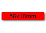 wereinaristea EtichetteAutoadesive 56x10mm(10x56) Carta ROSSO adesivo permanente, su foglietti da cm 15,2x12,5. 24 etichette per foglietto sog10037ro