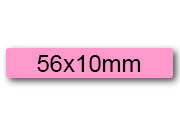 wereinaristea EtichetteAutoadesive 56x10mm(10x56) Carta ROSA adesivo permanente, su foglietti da cm 15,2x12,5. 24 etichette per foglietto sog10037rs