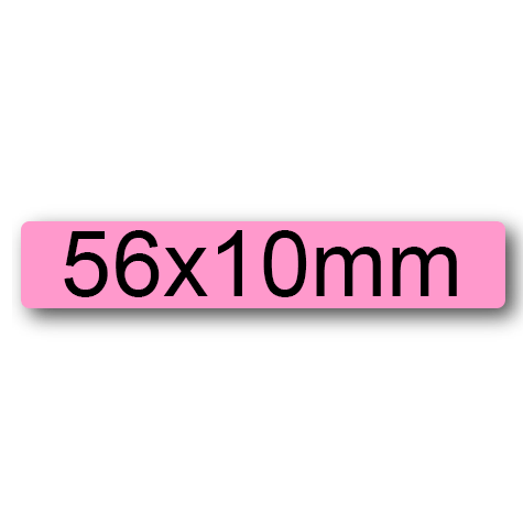 wereinaristea EtichetteAutoadesive 56x10mm(10x56) Carta ROSA adesivo permanente, su foglietti da cm 15,2x12,5. 24 etichette per foglietto.