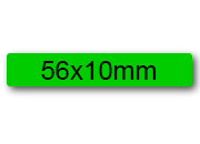 wereinaristea EtichetteAutoadesive 56x10mm(10x56) Carta VERDE adesivo permanente, su foglietti da cm 15,2x12,5. 24 etichette per foglietto.