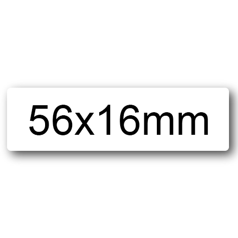 wereinaristea EtichetteAutoadesive 56x16mm(16x56) Carta BIANCO, adesivo RIMOVIBILE, su foglietti da cm 15,2x12,5. 16 etichette per foglietto.