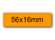 wereinaristea EtichetteAutoadesive 56x16mm(16x56) Carta ARANCIONE, adesivo permanente, su foglietti da cm 15,2x12,5. 9 etichette per foglietto.